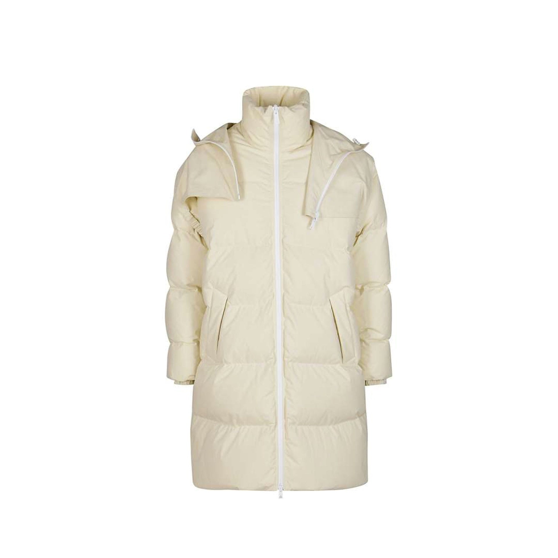 Padded Coat Beige Cotton