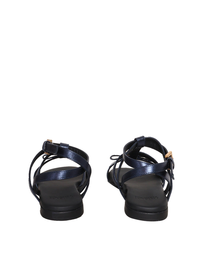 Blue Laminated Sandals