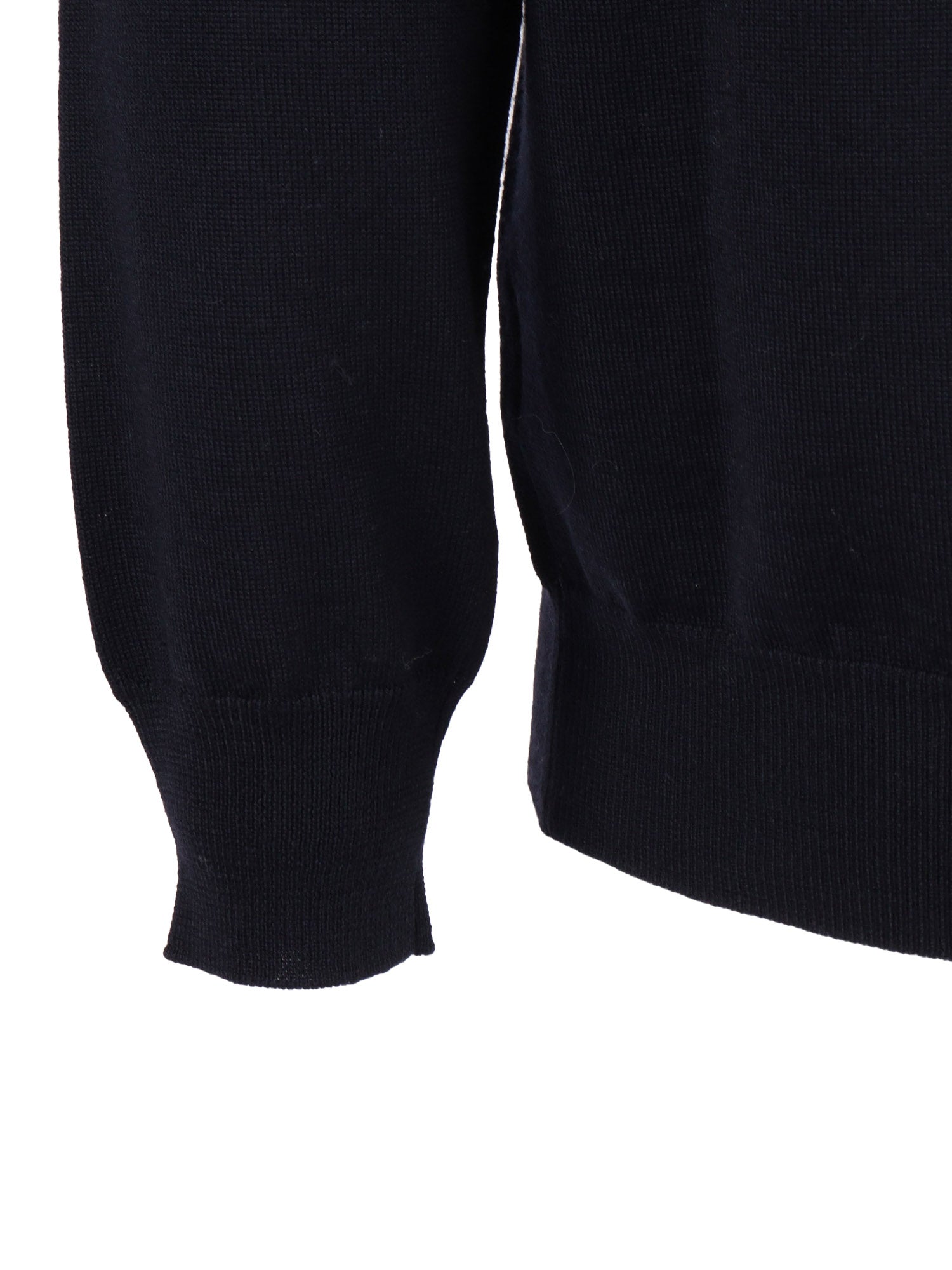 Basic Crew Neck Sweater Blue Wool Crewneck