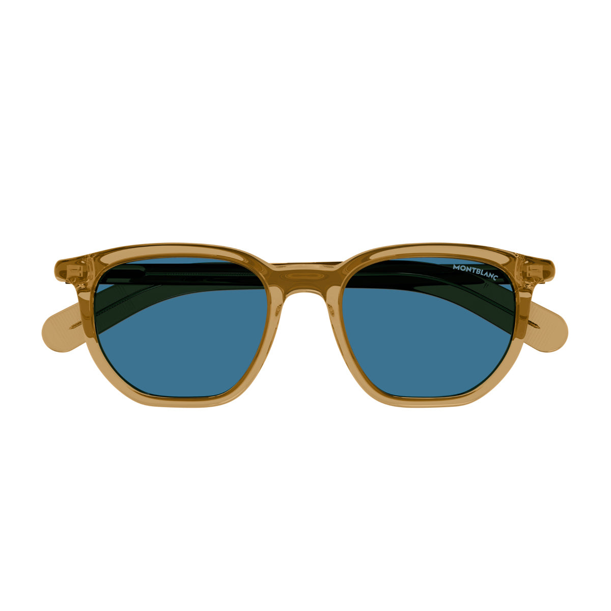 Montblanc MB0352S Linea Snowcap 005 Brown Blue Marrone Injected Acetate Occhiali Da Sole