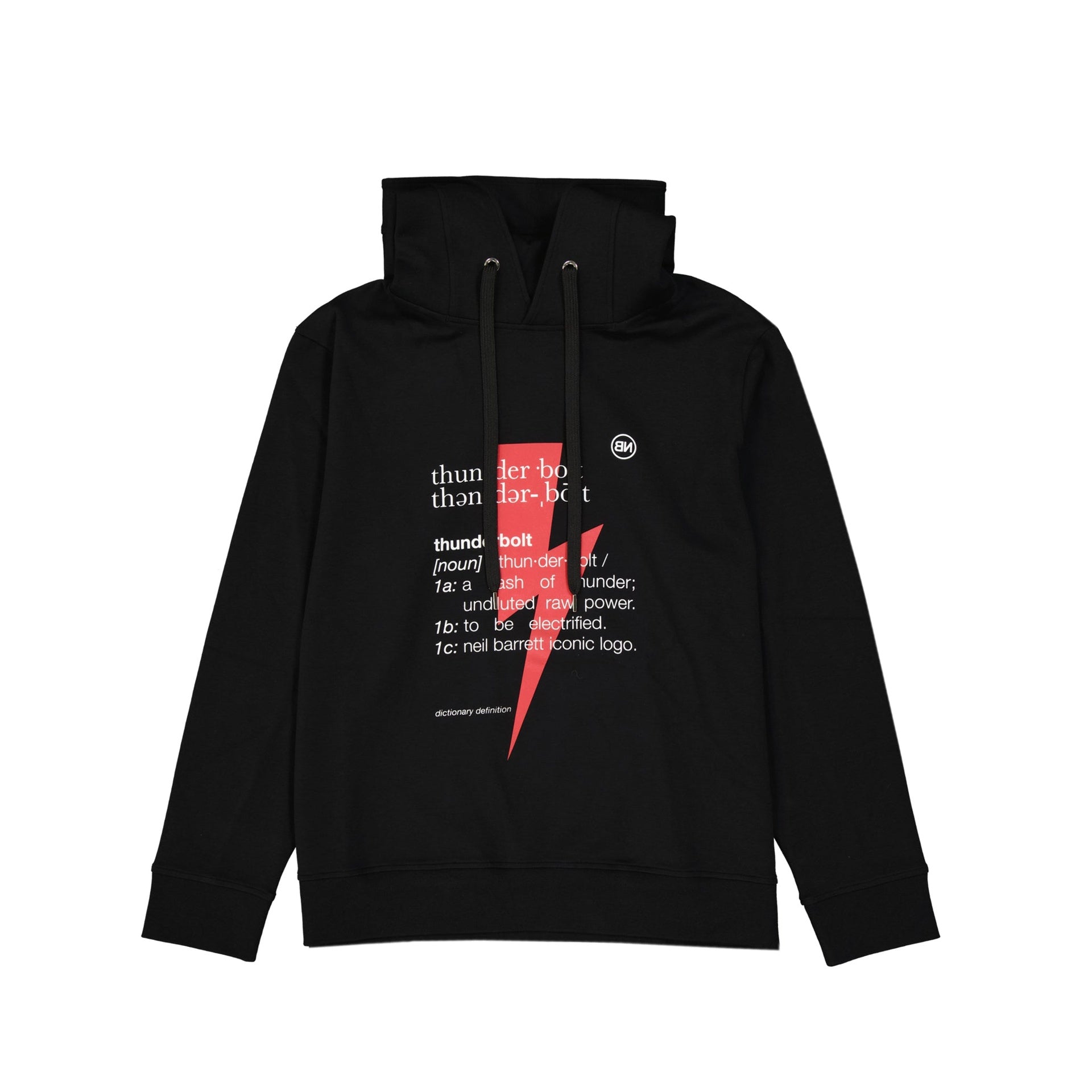 Neil Barrett Hooded Sweatshirt Black Cotton Modal Elastane