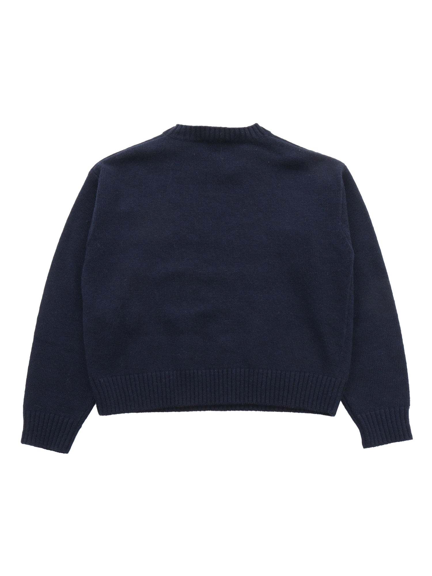 Sweater Blue Virgin Wool Crewneck