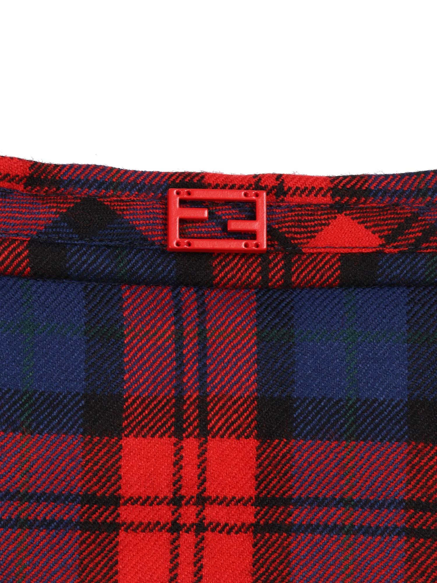 Tartan Skirt Red Virgin Wool Lining Viscose
