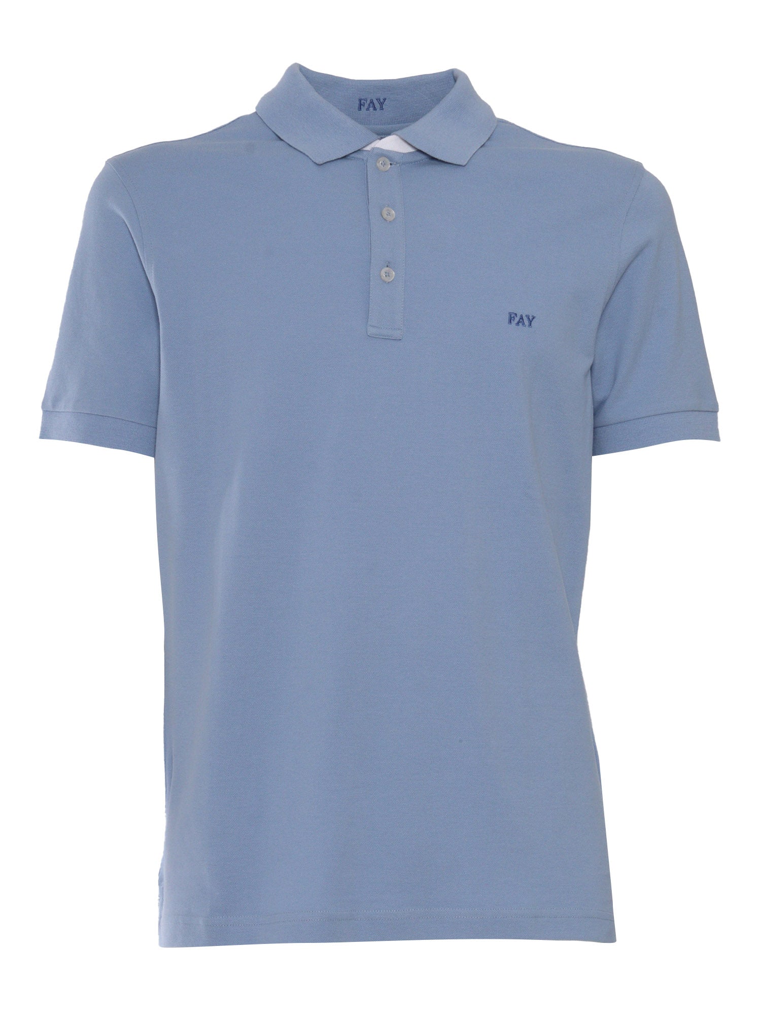 PIQUET POLO Light Blue Cotton Elastane Shirt