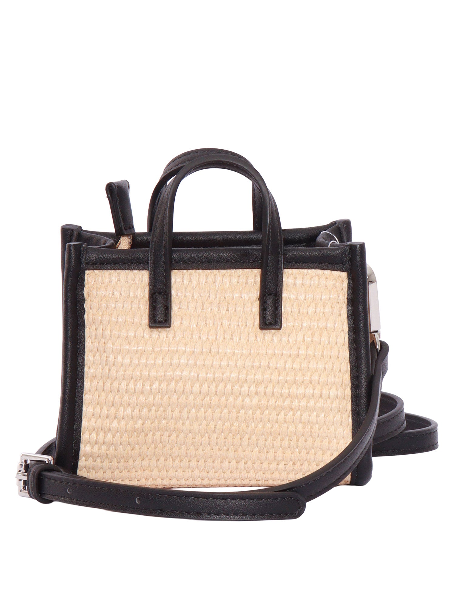 Vivian Micro Straw-1100 Emb Beige Paper Polyurethane Handbag
