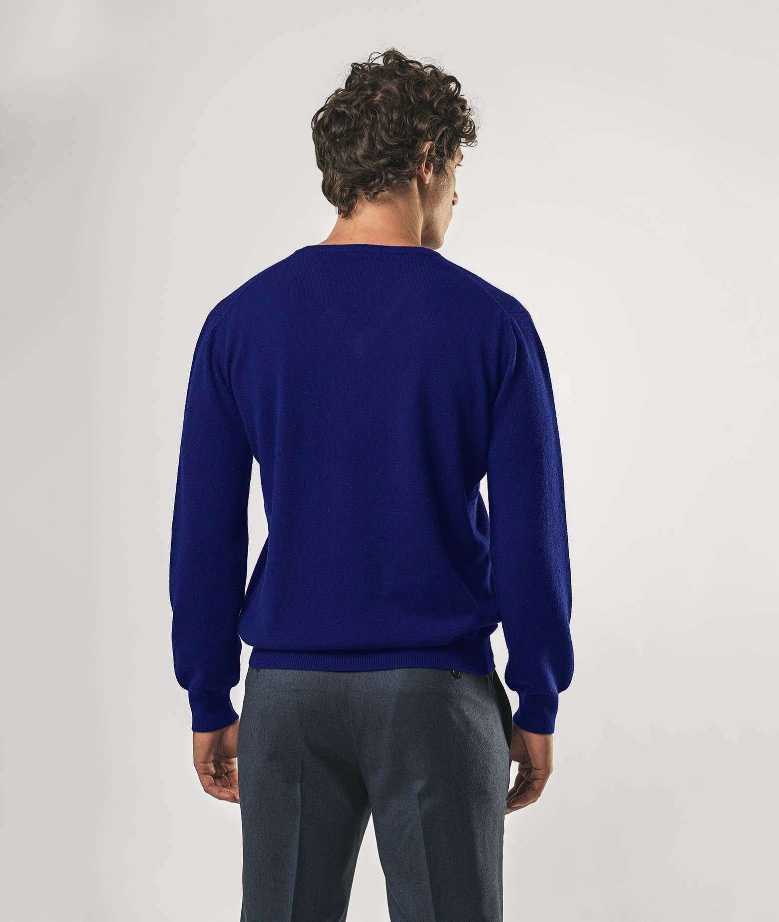V-Neck Cashmere Sweater Stoccolma Grey V Neck