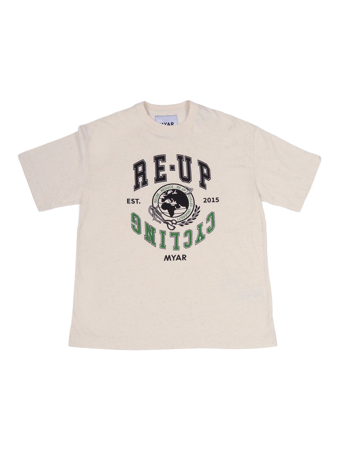 Myt64u T-Shirt Cream Cotton Short Sleeves