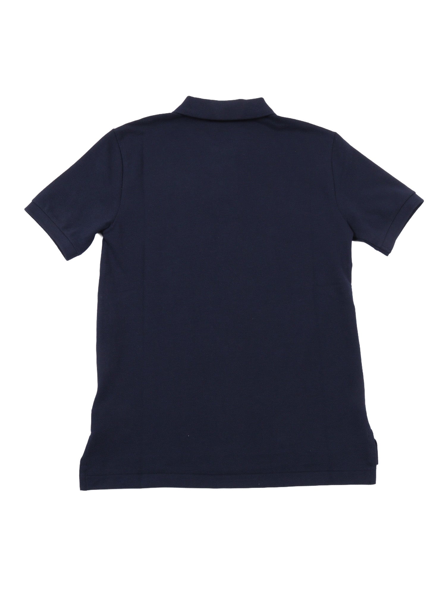 POLO-TOPS-KNIT Blue Cotton Short Sleeves Polo