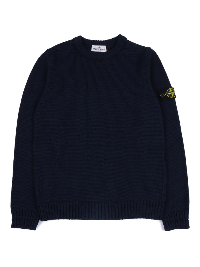 Sweater Blue Cotton Polyamide Crewneck