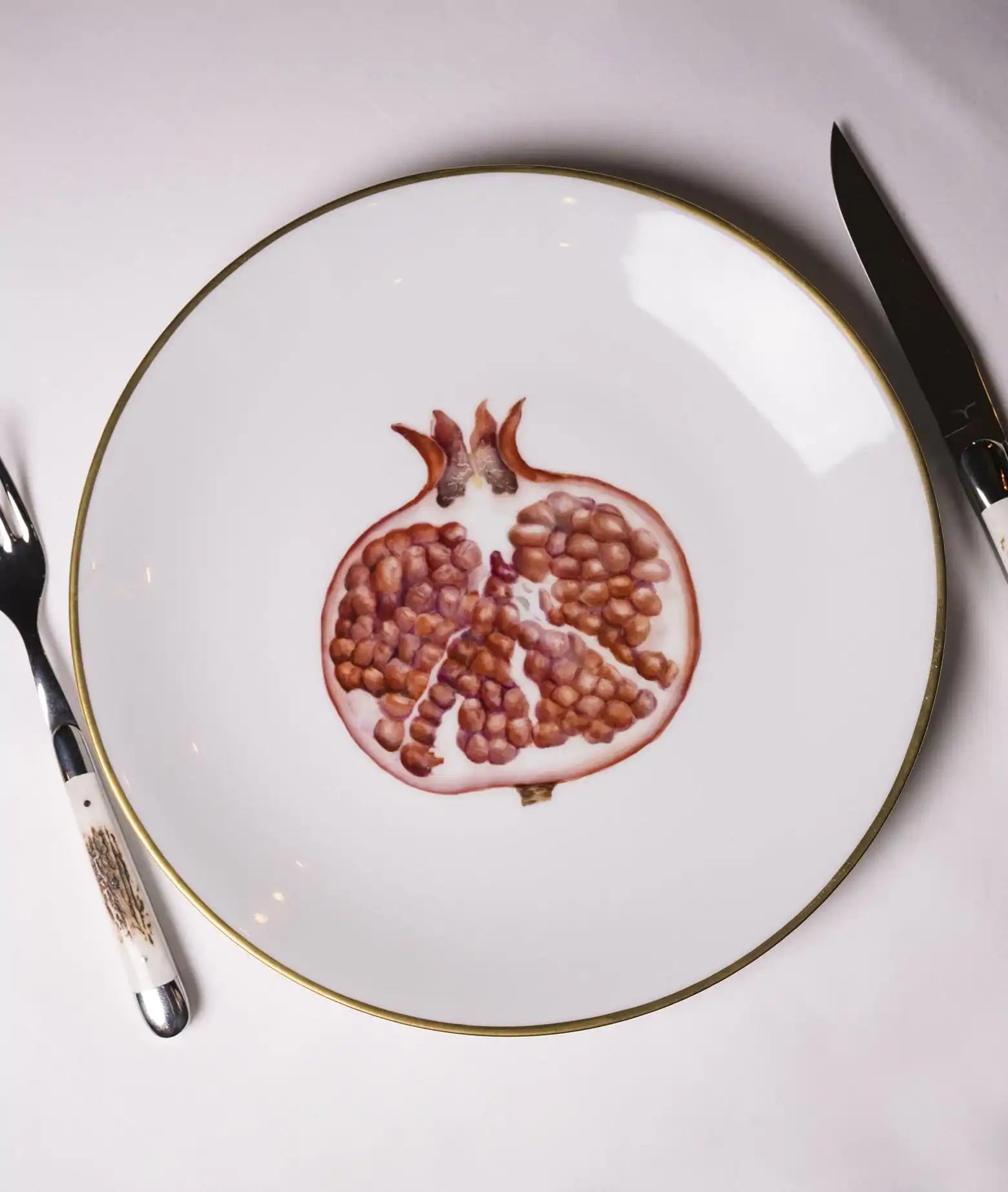 Plate Punica Granatum Neutral Dishes And Charger Plates