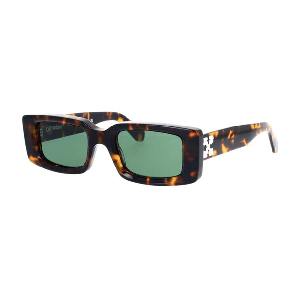 Off-White Sunglasses Rectangle Full Rim, Havana Frame And Green Lens Oeri016arthur6455 Black
