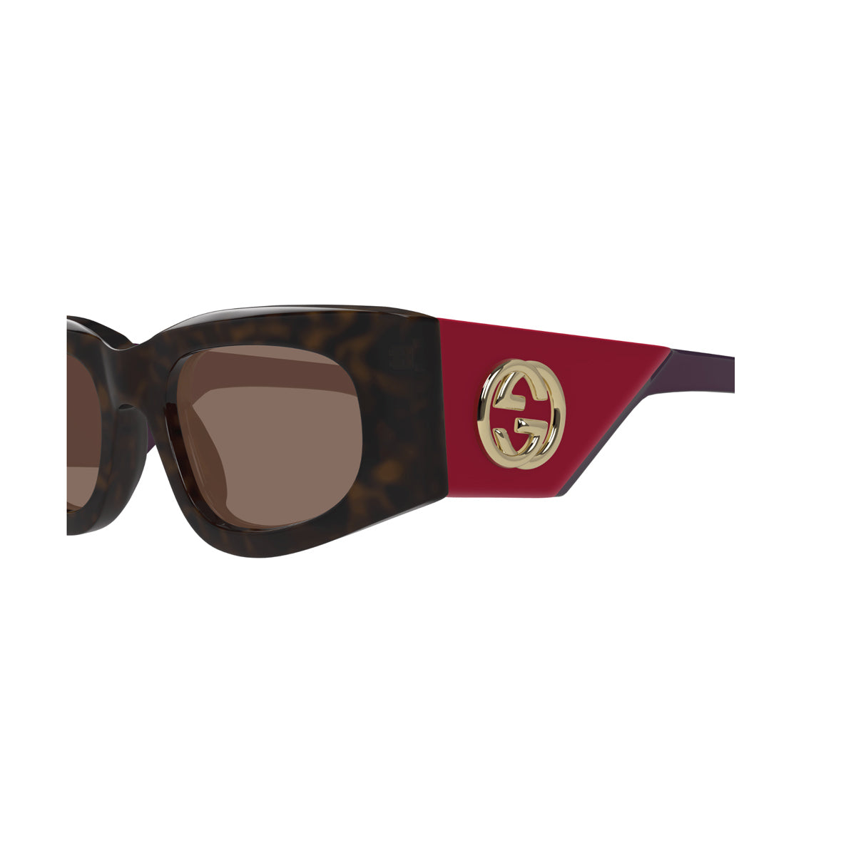 Gucci GG1664S Linea GG Logo 004 Havana Violet Brown Marrone Acetate Occhiali Da Sole