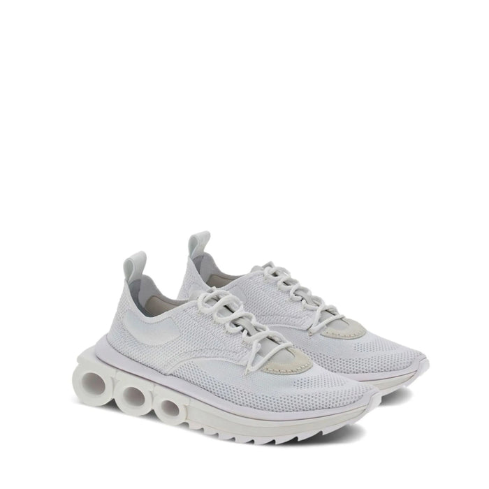 Gancini Sole Sneakers White Nylon