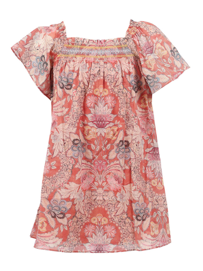 Daylight Kids Smocked Dress Pink Cotton Lining