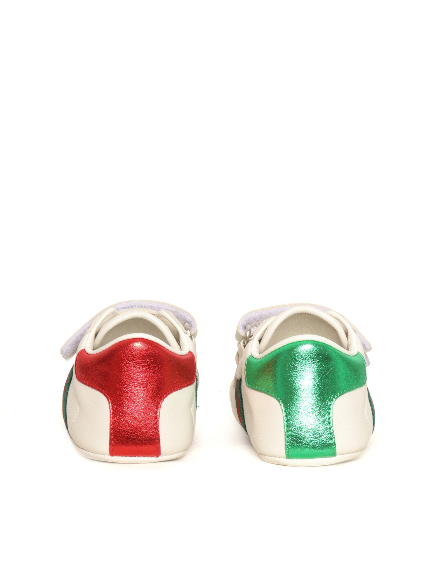 BABY NEW ACE SNKR LTH W-WEB White Calfskin Fabric 2 Polyamide Kid Sneaker