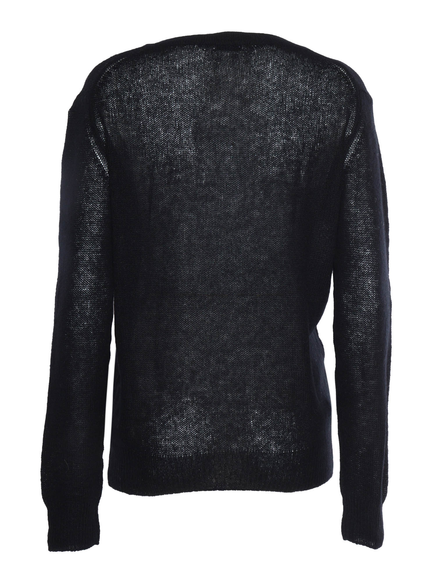 V Neck Pullover Black Cashmere