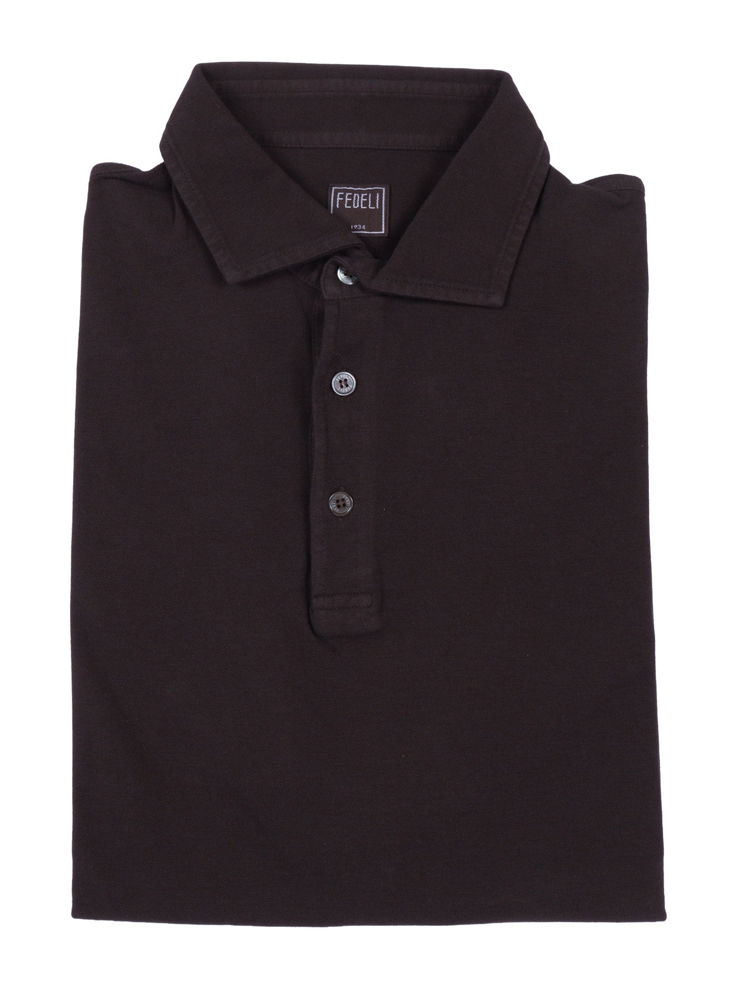 POLO-SHIRT S-S KNITTED MAN Brown Cotton Polo Shirt