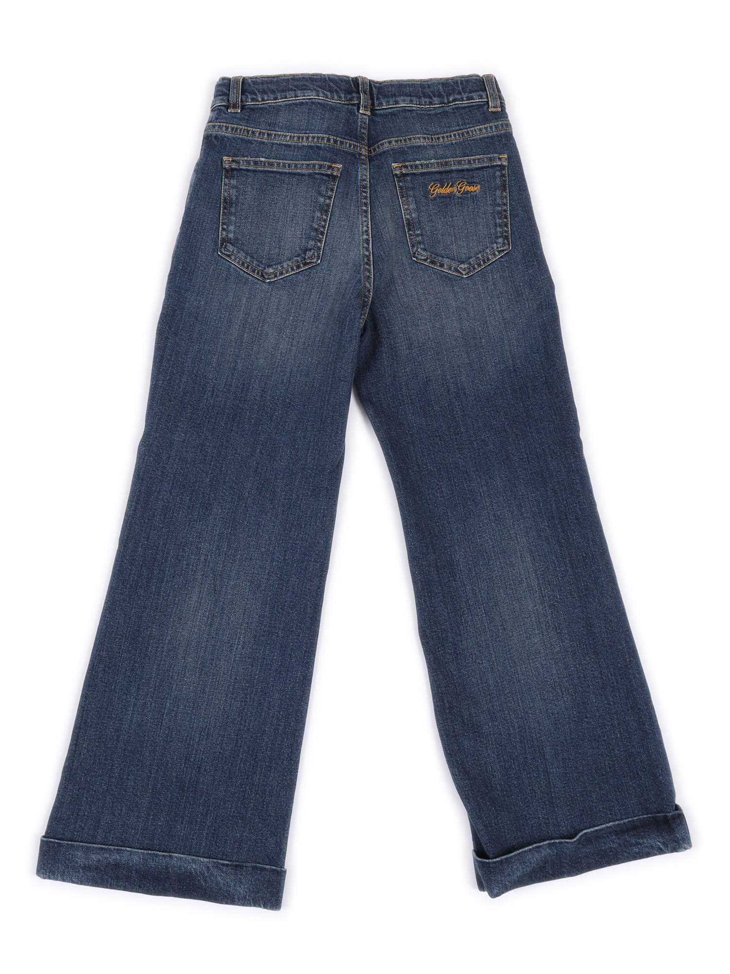 Journey Girls Bootcut Medium Washed Blue Denim With Contratst Stitching And Embroidery Jean
