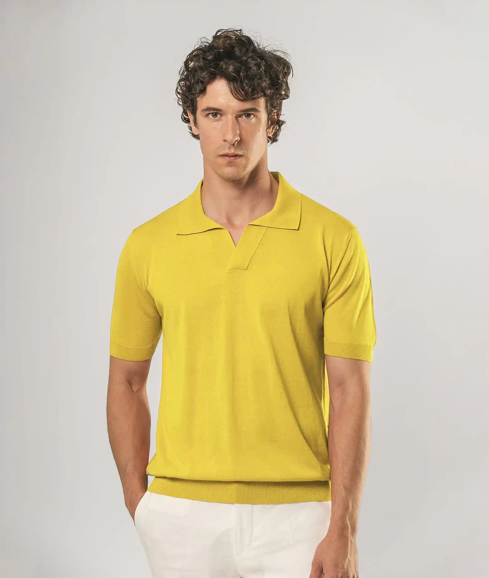Silk Polo Tulum Red Basic Light Kintwear