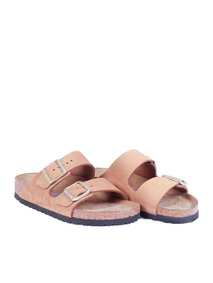 Arizona Sfb Mink, Nubuck Leather Pink Sole In Eva Sandal