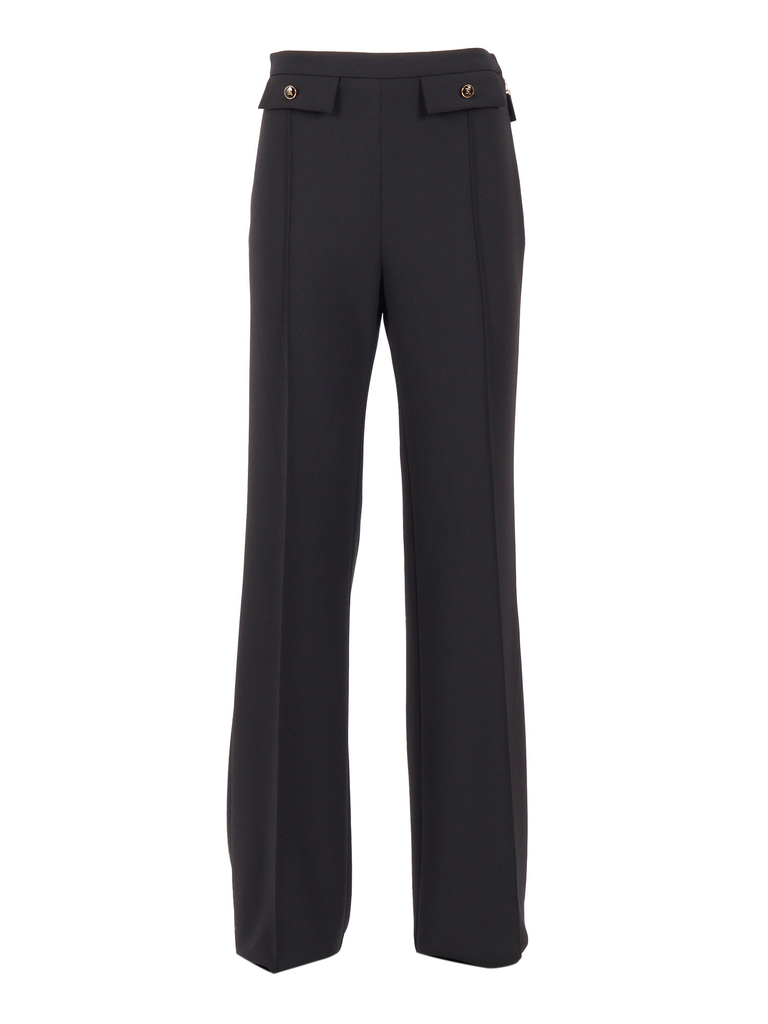 Womens Pants Black Polyester Elastane