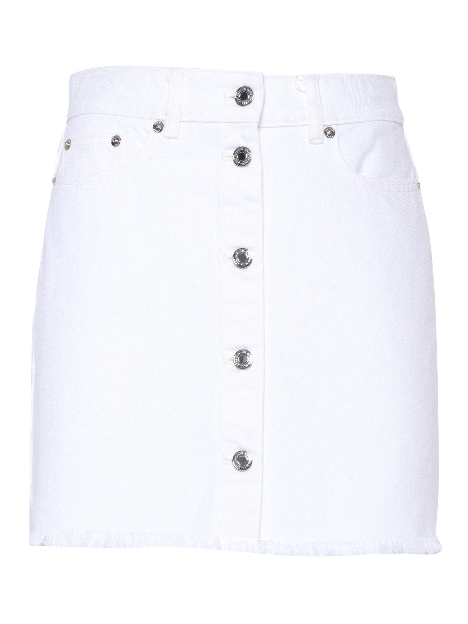 Denim mini skirt White Cotton
