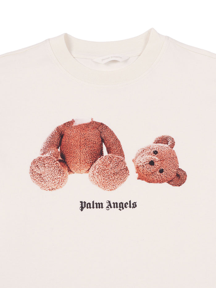 Palm Angels Bear T-Shirt Boy White Cotton Short Sleeves