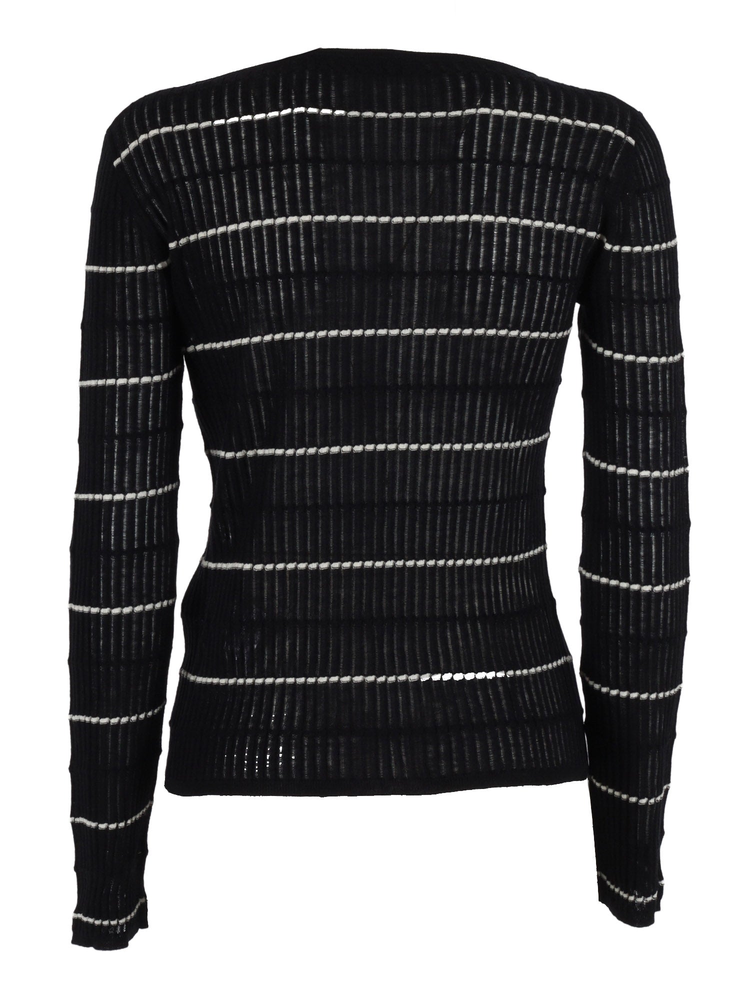 SWEATER Blue Silk Wool Crewneck