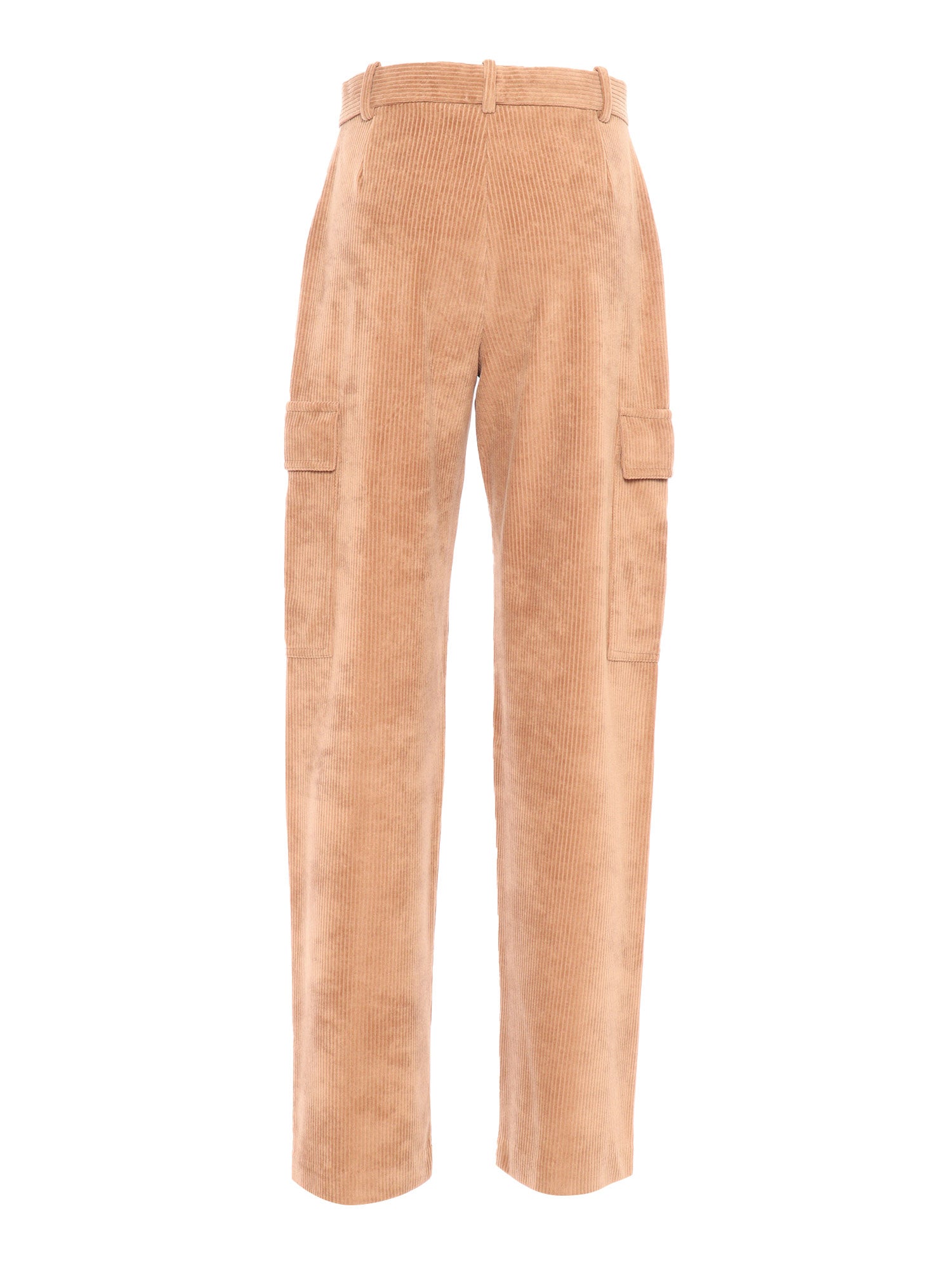 Corduroy Carpenter Pants Brown Cotton Polyester