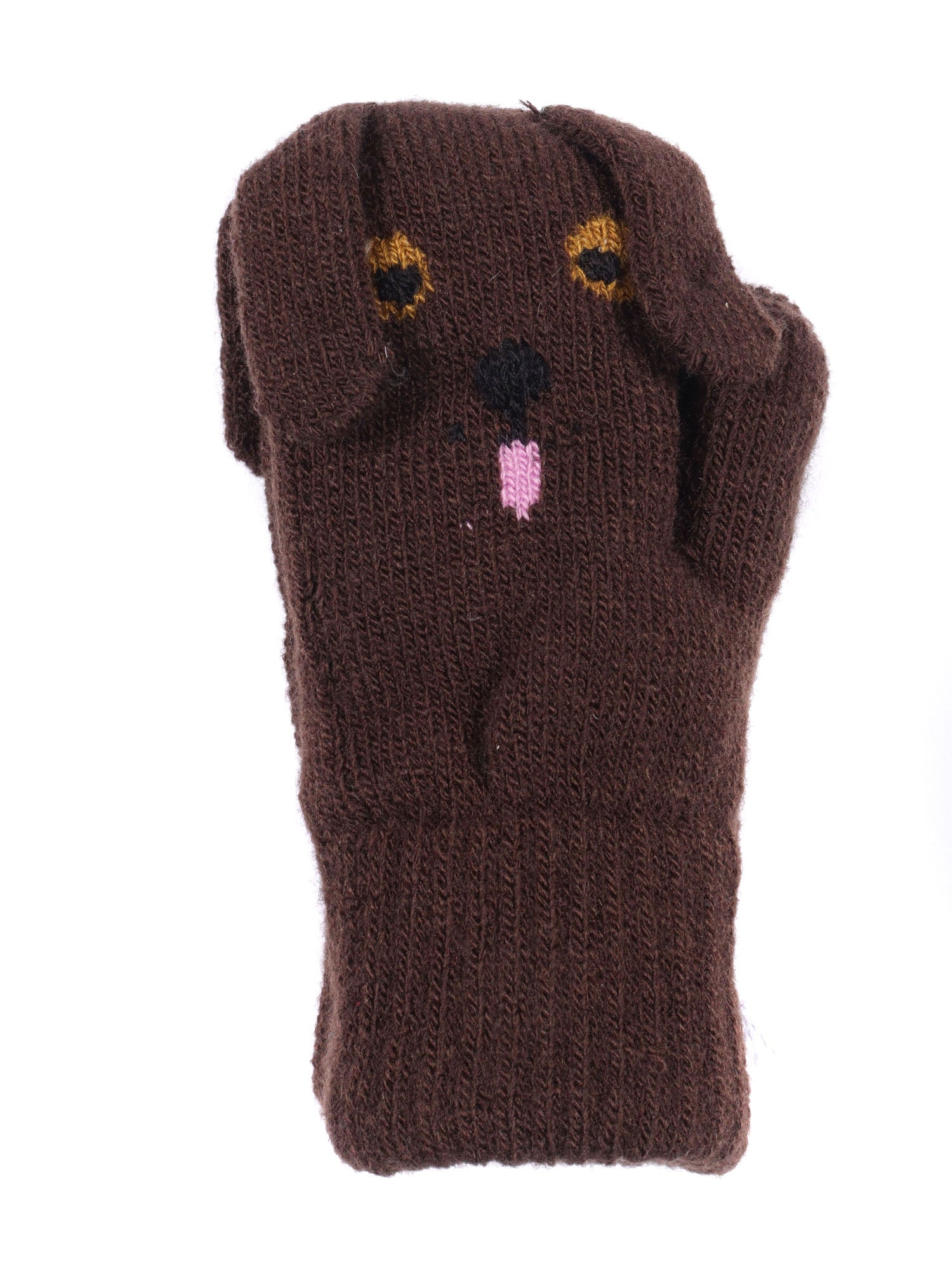 Kenau Mittens Brown Acrylic Polyester Spandex Glove