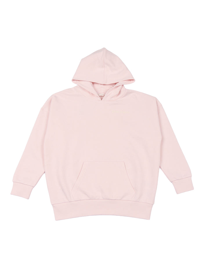 OVERLOGO OVER FIT HOODIE GIRL Pink Cotton Sweatshirt