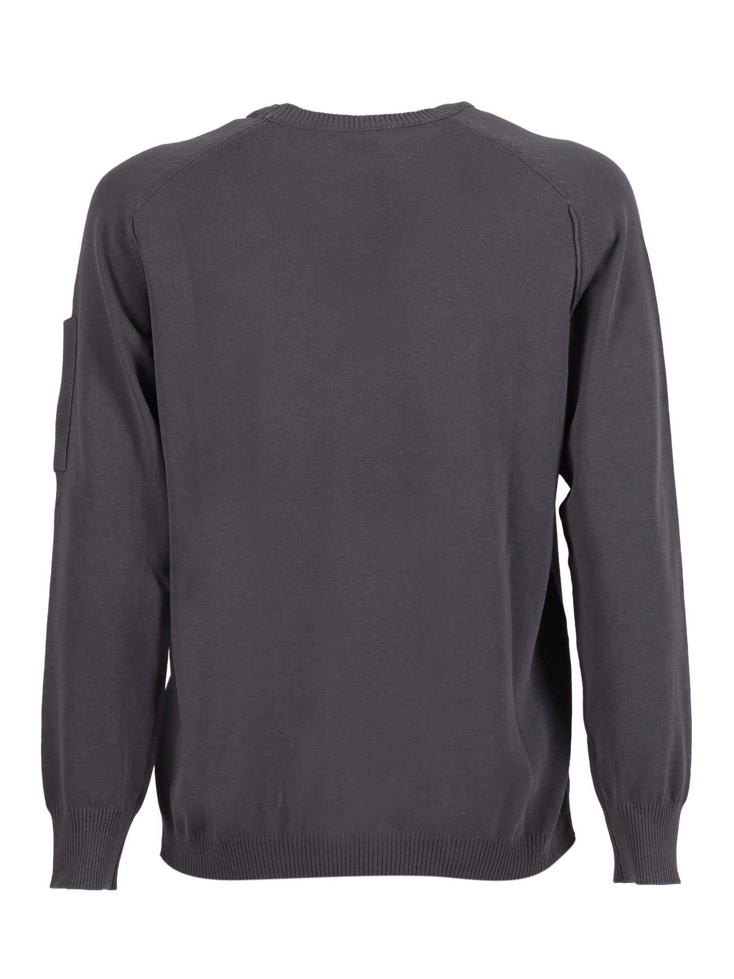 Knitwear - Crew Neck Grey Cotton Crewneck