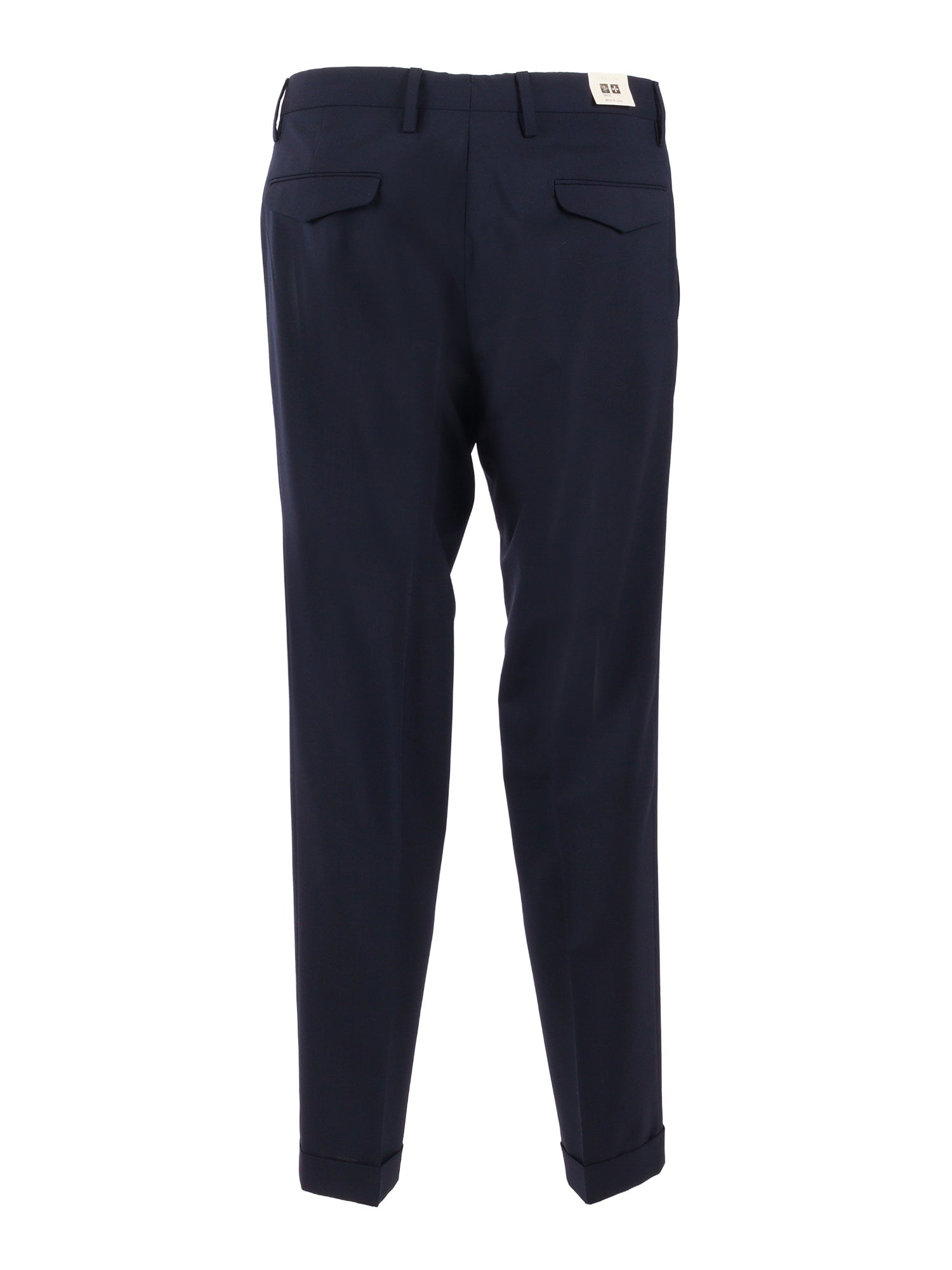 TROUSERS Blue Virgin Wool Polyester Pant