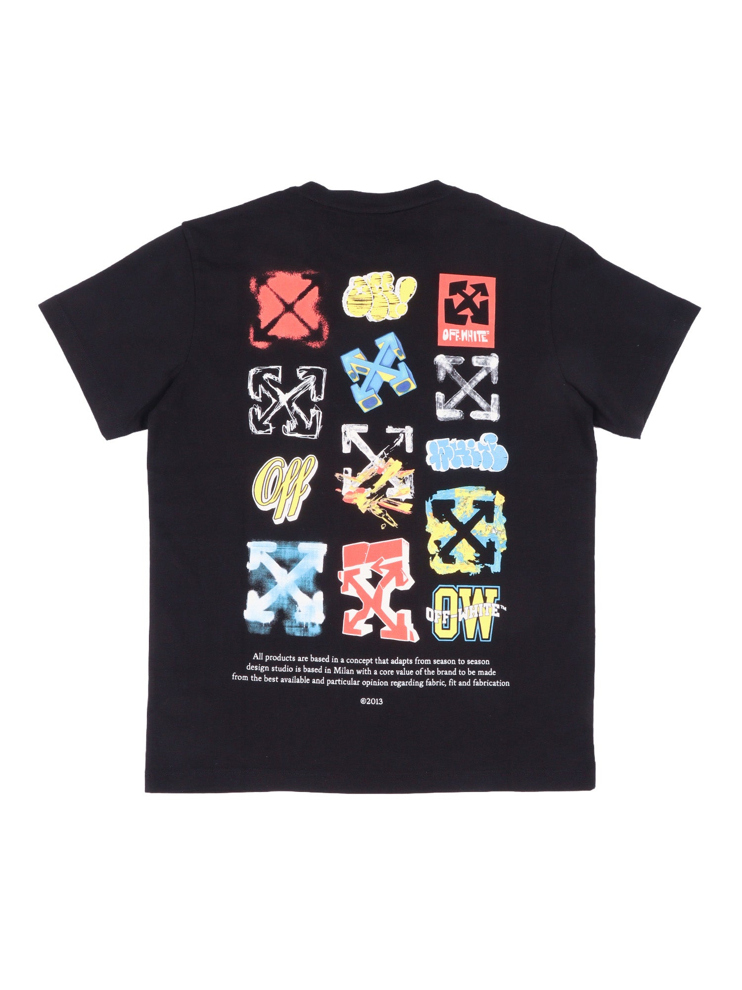 OW MULTILOGO TEE S-S Black Cotton Short Sleeves T-shirt