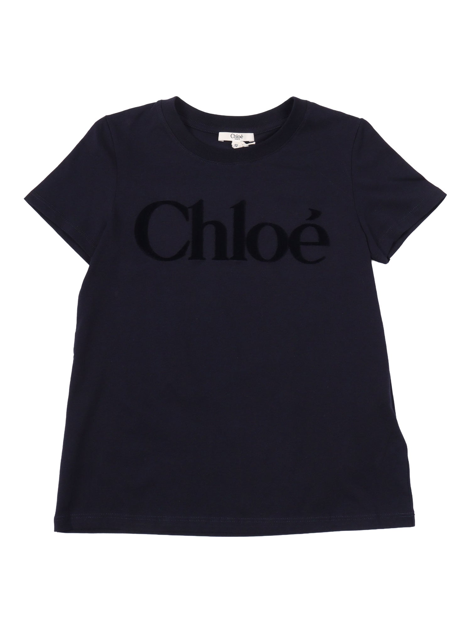 T-Shirt Blue Cotton Fabric 2 Short Sleeves