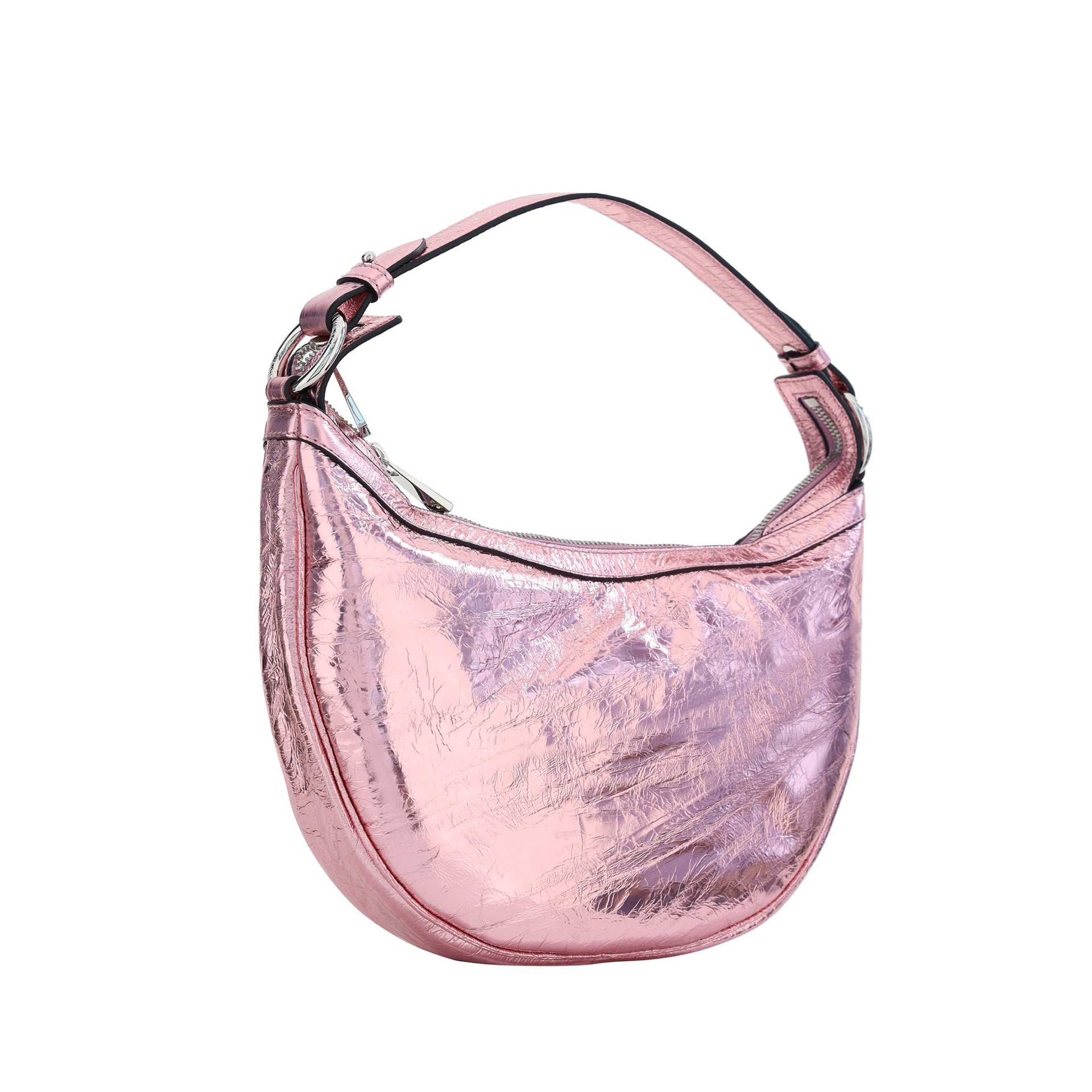 Repeat Hobo Shoulder Bag Pink Lamb Leather