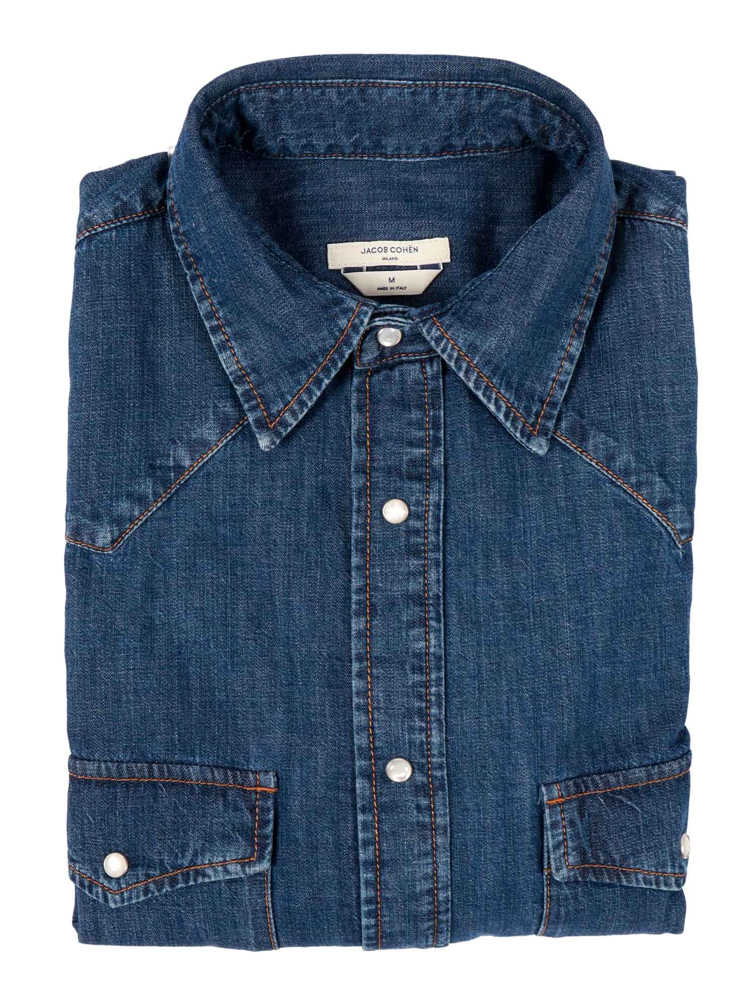 WESTERN SHIRT Blue Cotton