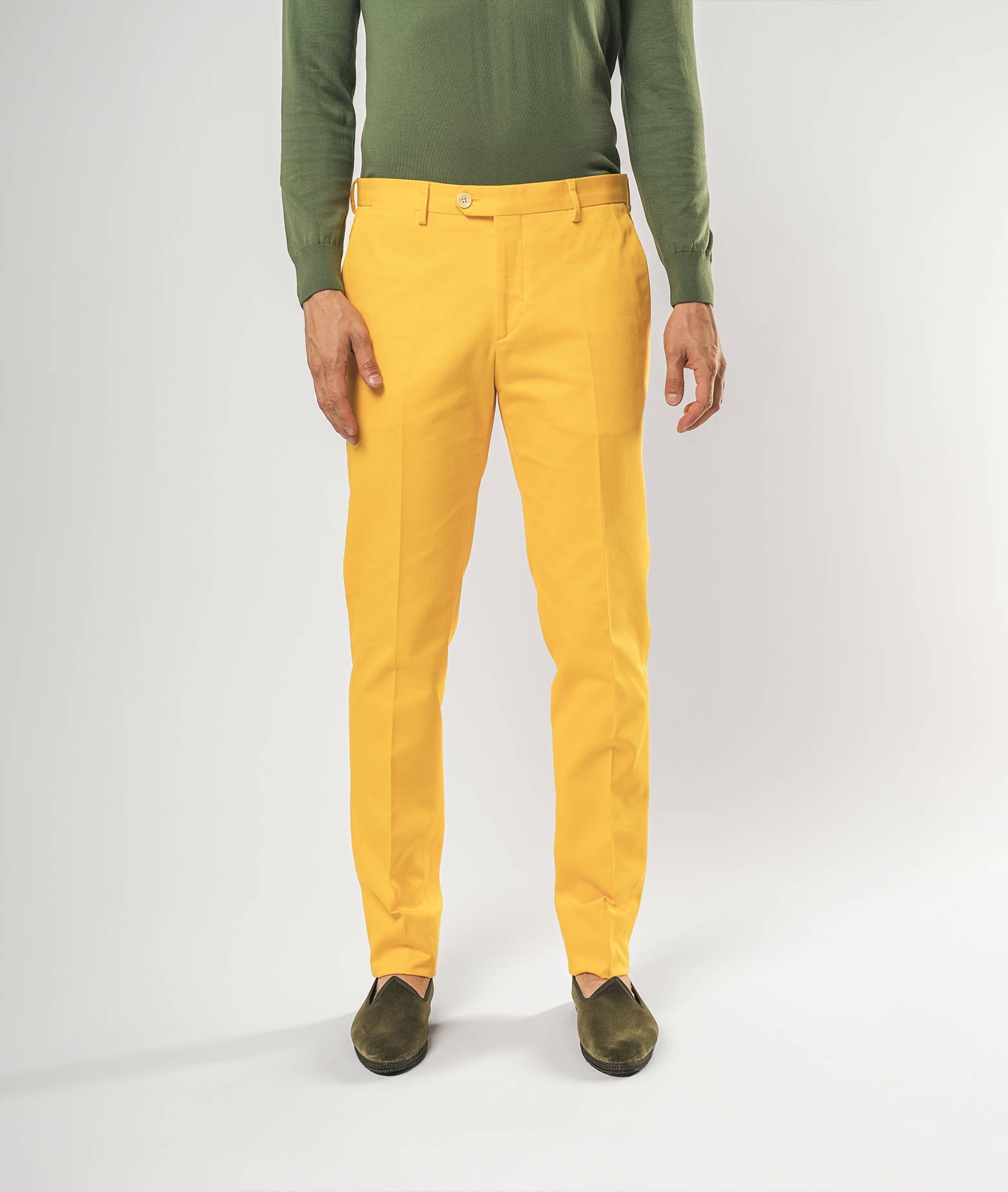 Cotton Trousers Maiorca Yellow No Pinces