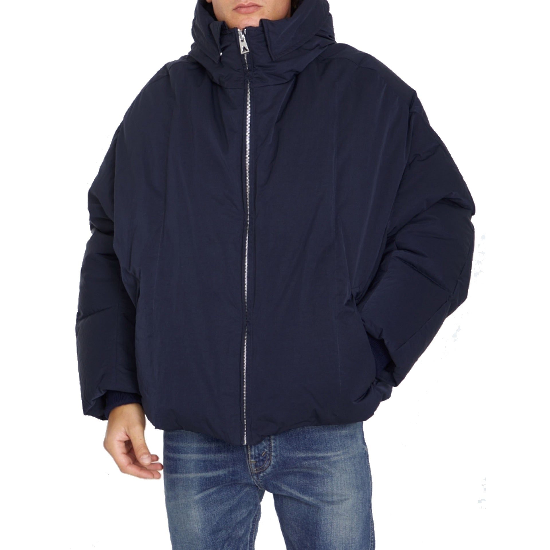 Down Jacket Blue Polyamide