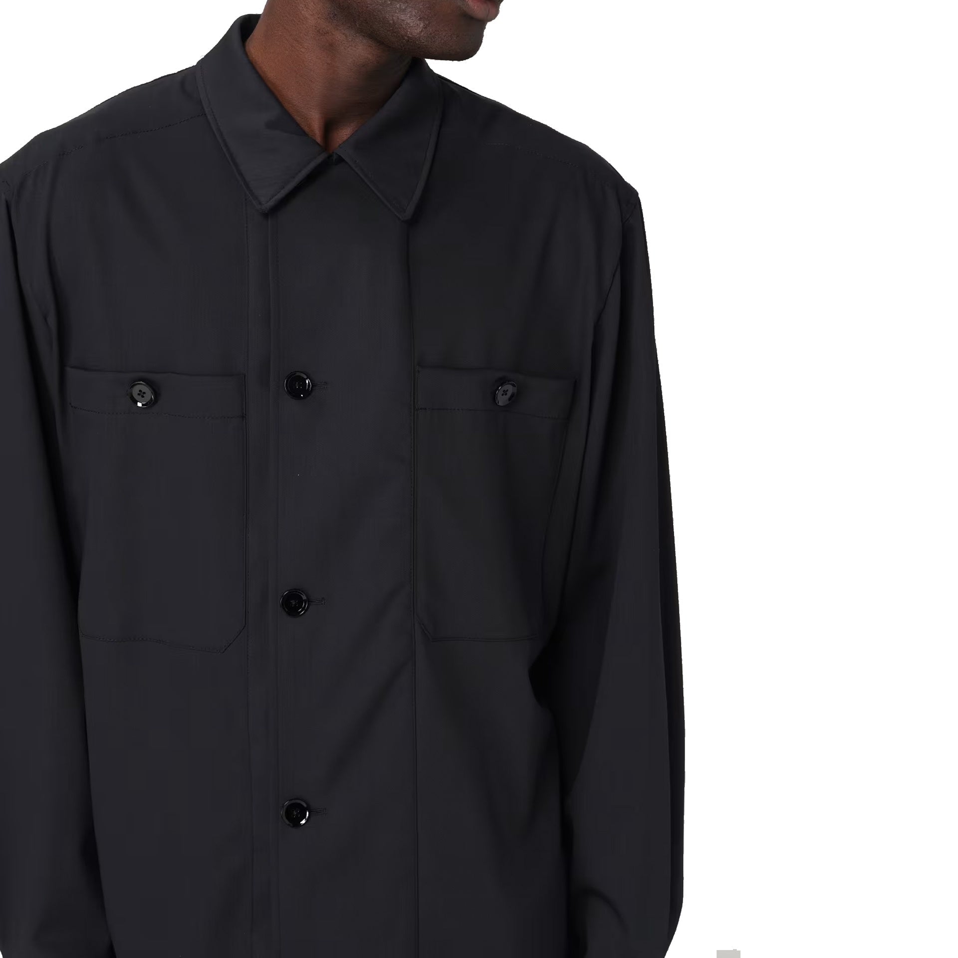 Lemaire Military Wool Jacket Black Virgin