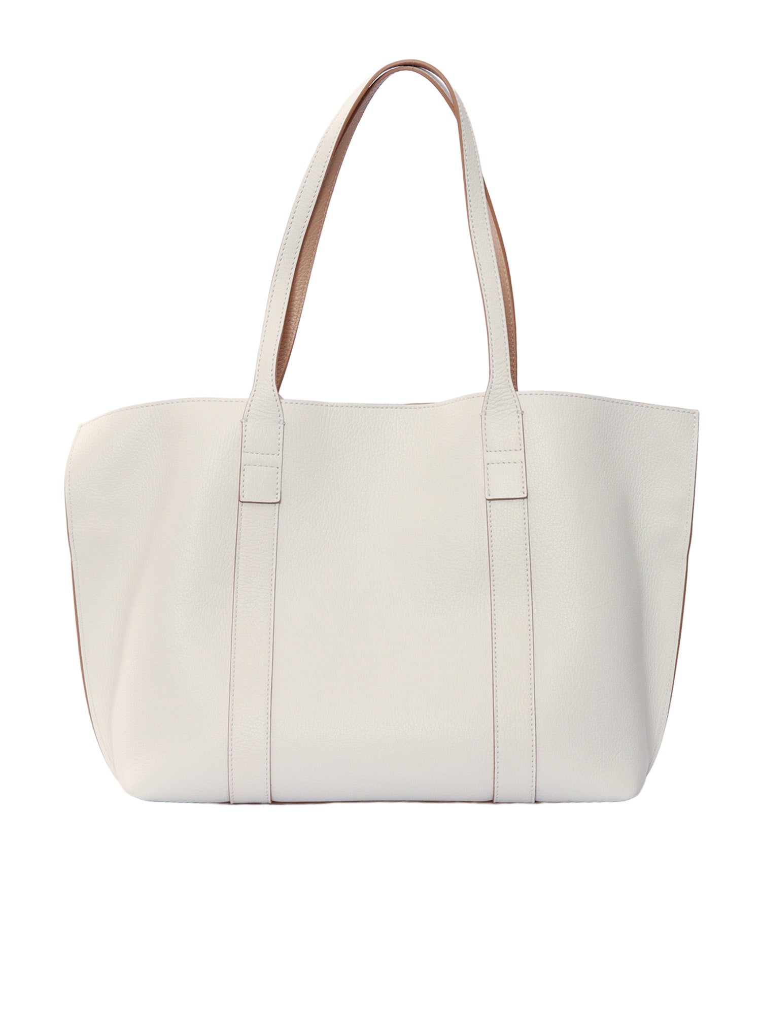 SCRIPT SHOPPING MEDIA BAG White Calfskin Handbag