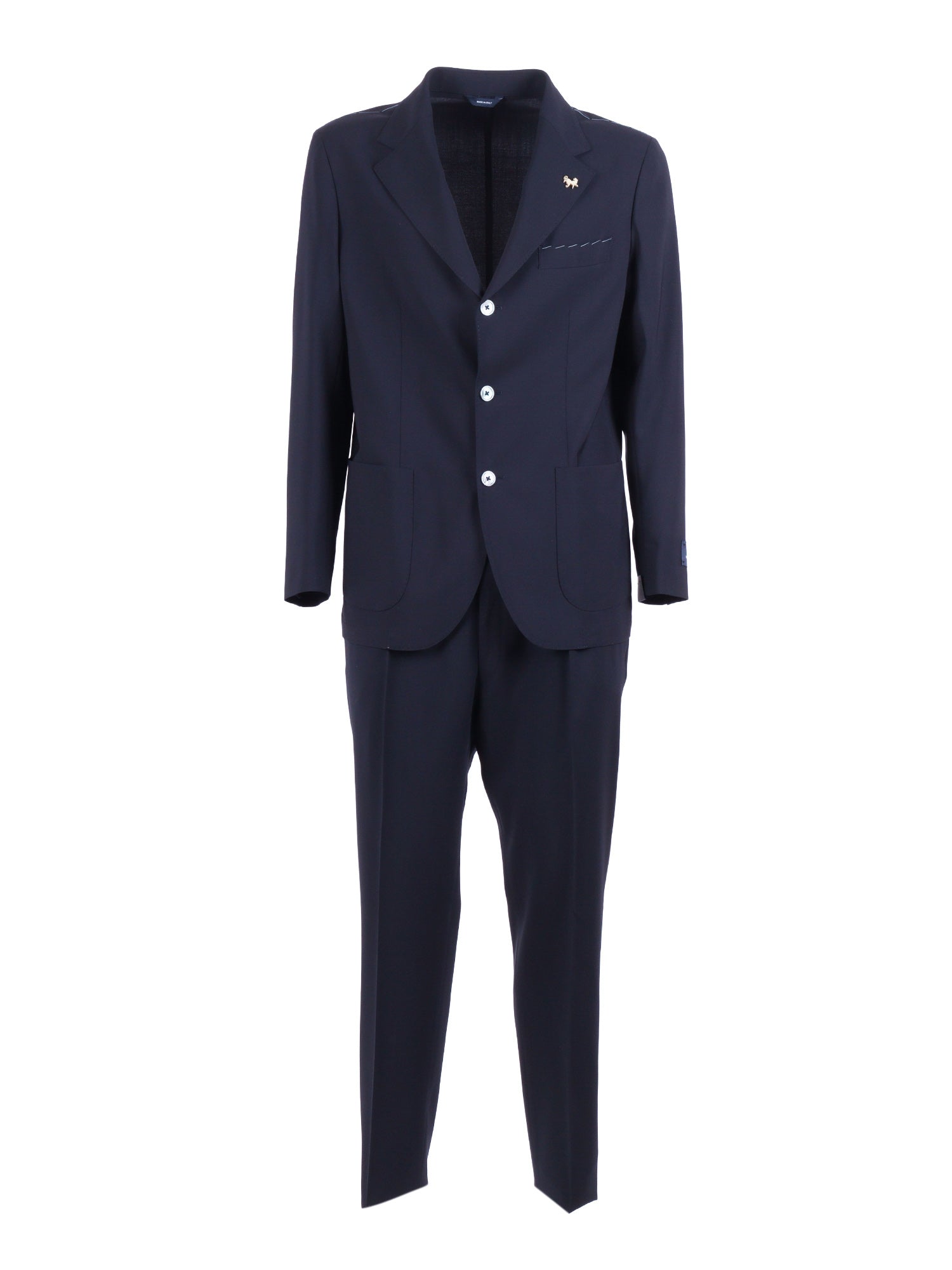 Zero Gravity Suit Blue Wool Elastane Single Breasted Dress