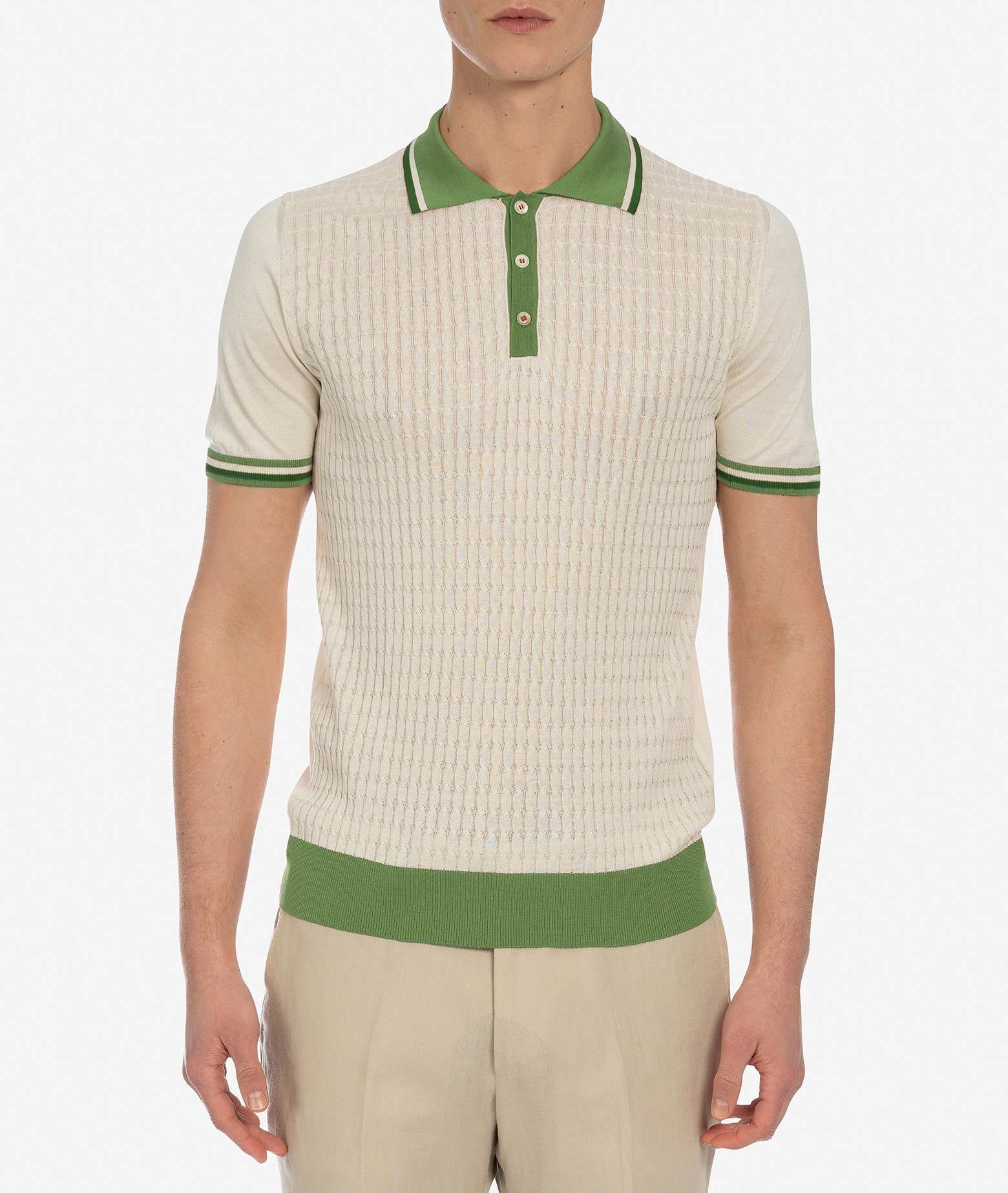 Silk Polo Positano Midnightblue Light Knitwear