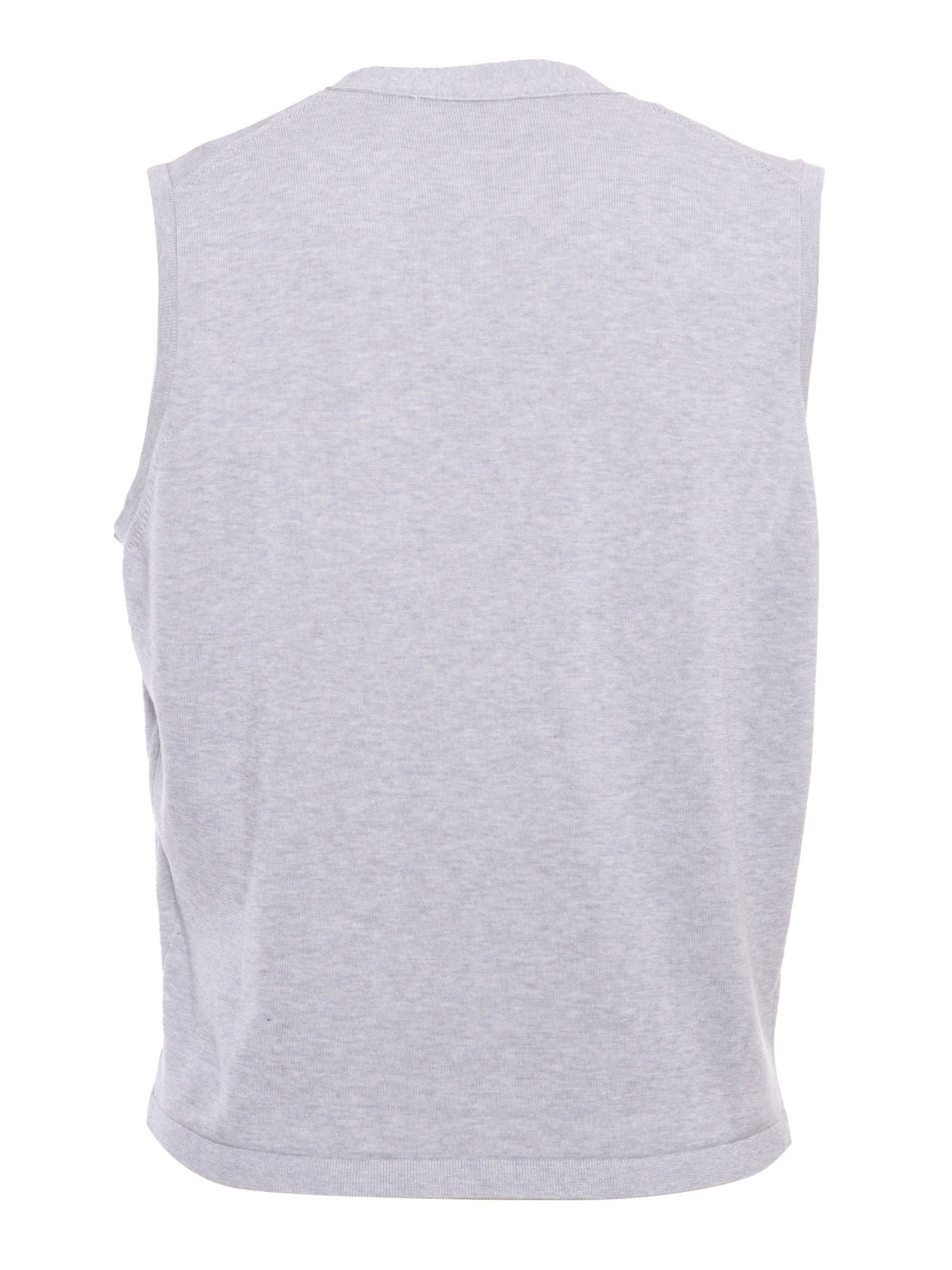 Gray knitted vest Grey Cotton