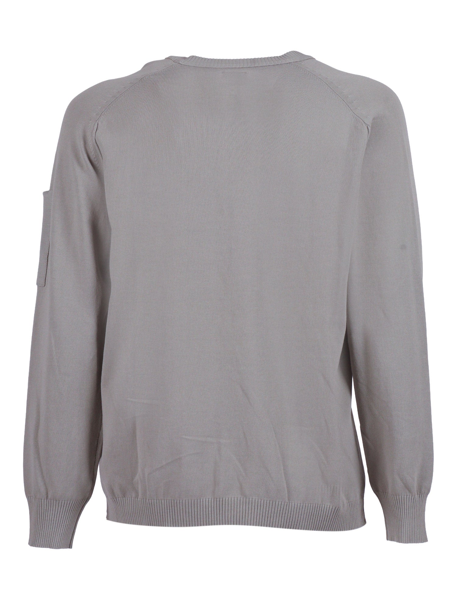 Knitwear - Crew Neck Grey Cotton Crewneck