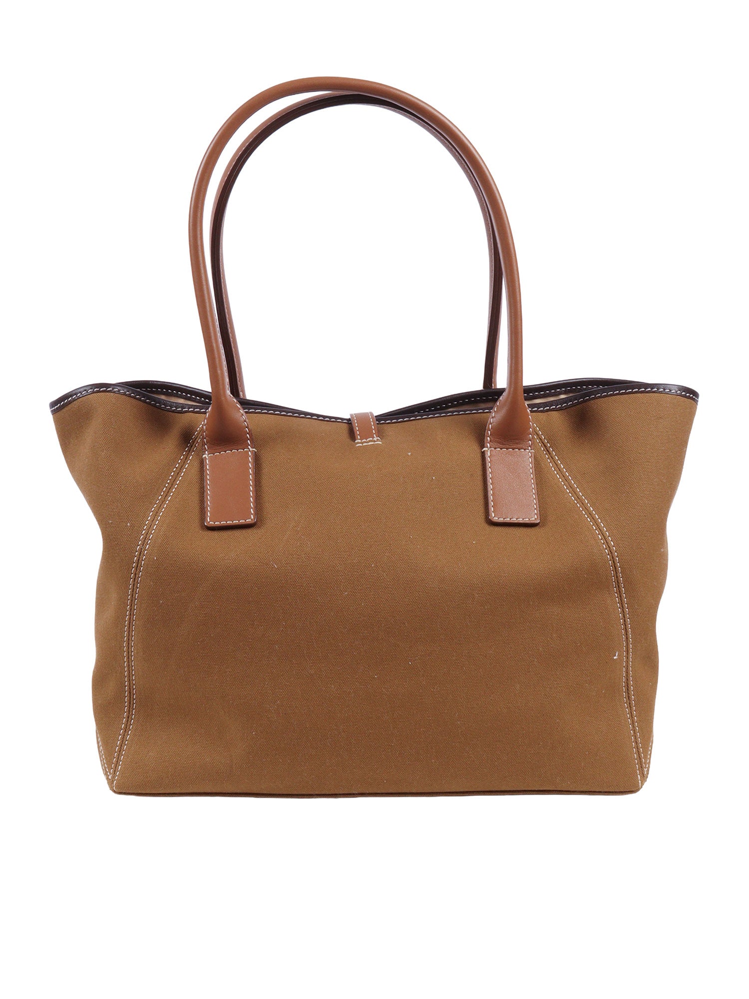 SHOPPING MEDIA BAG Brown Cotton Handbag