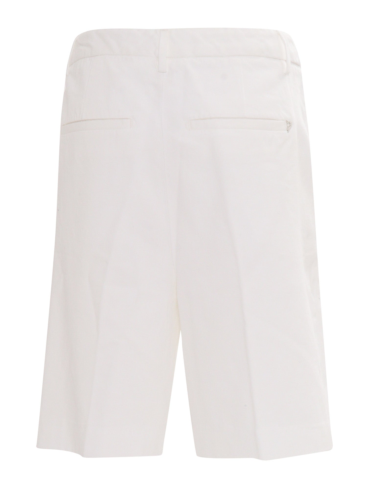 NITA SHORTS White Cotton Lyocel