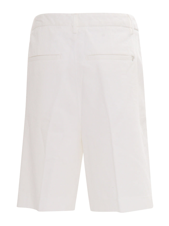 NITA SHORTS White Cotton Lyocel
