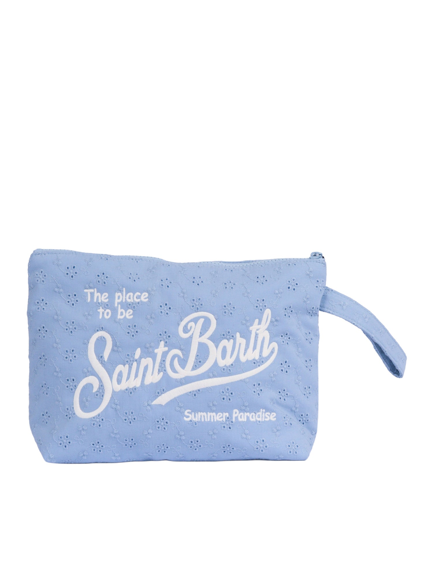 Aline Sangallo L-Cotton Mini Flowers Embry 36 Emb Light Blue Handbag