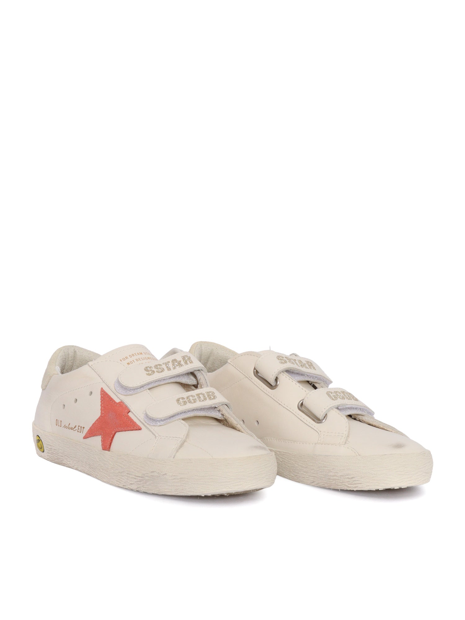 SNEAKERS OLD SCHOOL LEATHER UPPER AND TOE SUEDE STAR HEEL WHITE-PEACH-EGGNOG Kid